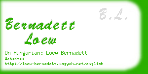 bernadett loew business card